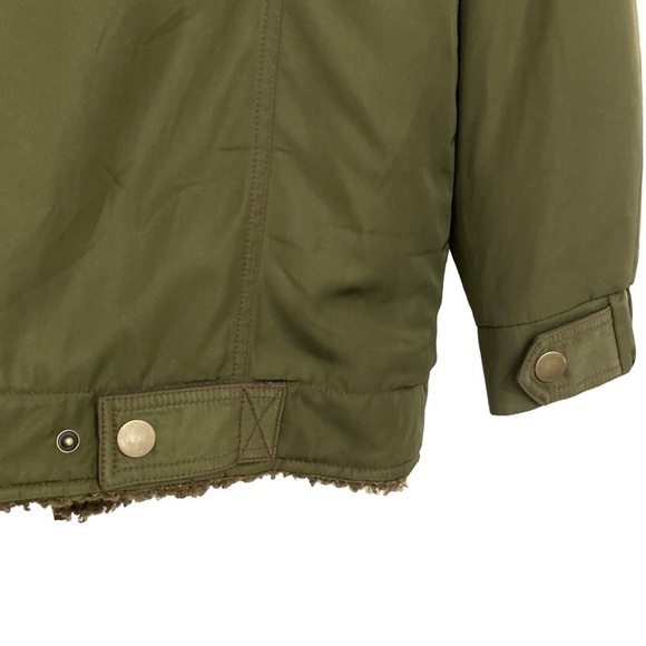 ANTHROPOLOGIE Joni Oversized Sherpa Lined Longline Moto Aviator Jacket LIKE NEW - Picture 11 of 13